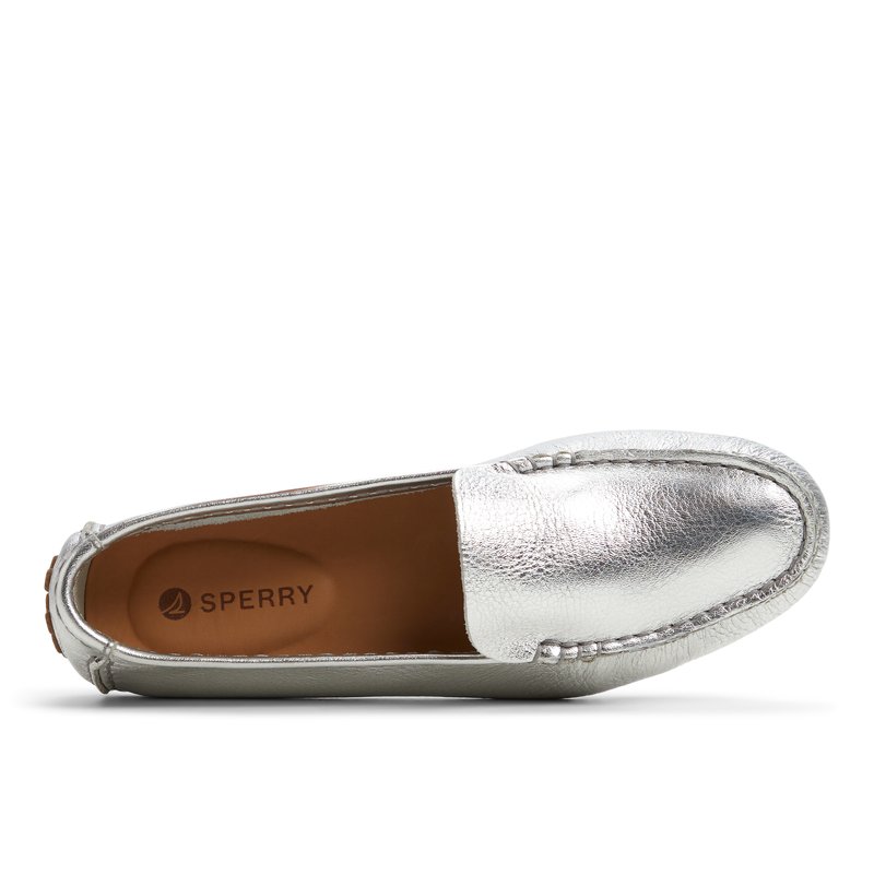 Port driver_wm Silver Women's Leather | Sperry US
